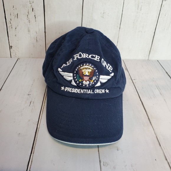 Air force Other - Air Force One Presidential Crew Black Embroidered Baseball Cap Hat Blue Adult